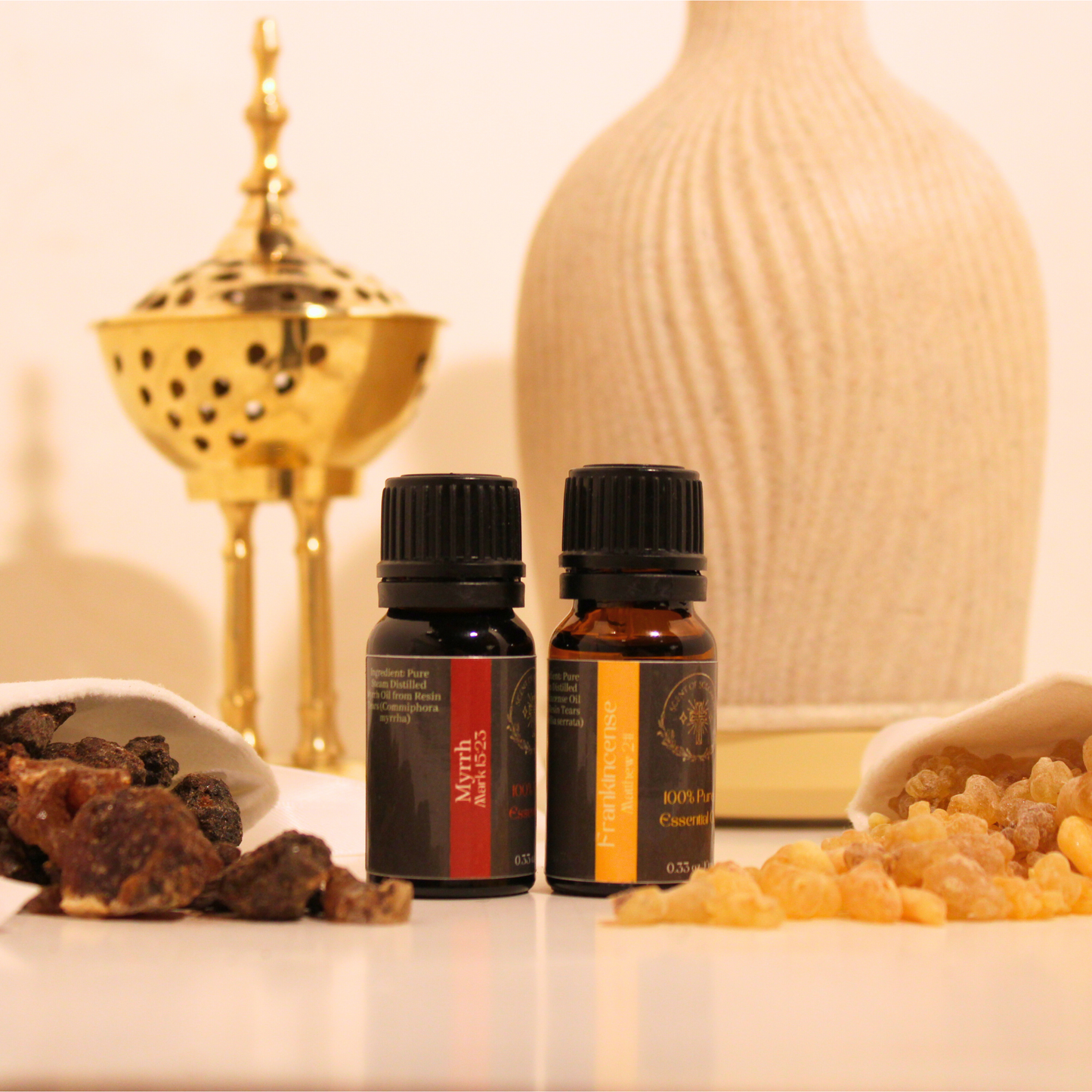 Frankincense and Myrrh Oils + Resin Combo Set — The Original Christian Gift