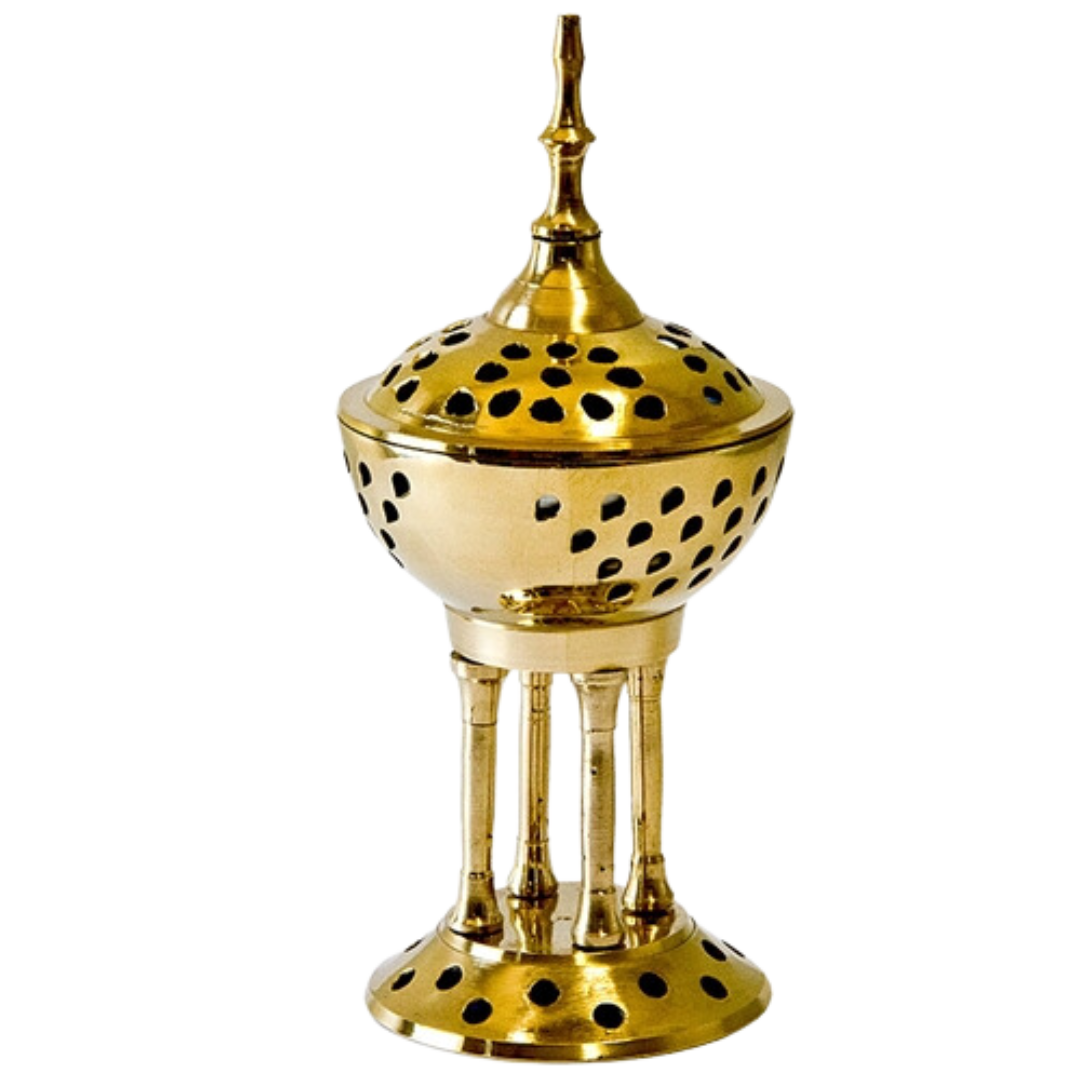 Brass Pedestal Resin Burner